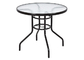 Sturdy Frame Tempered Glass Garden Table , Round Tempered Glass Patio Table